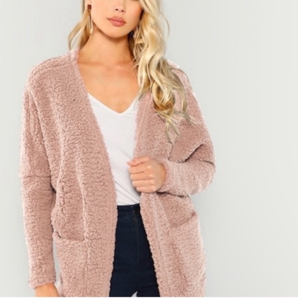 ✨HP 02/06/19! ✨ Rose Teddy Cardigan LAST Sz M - Picture 4 of 8
